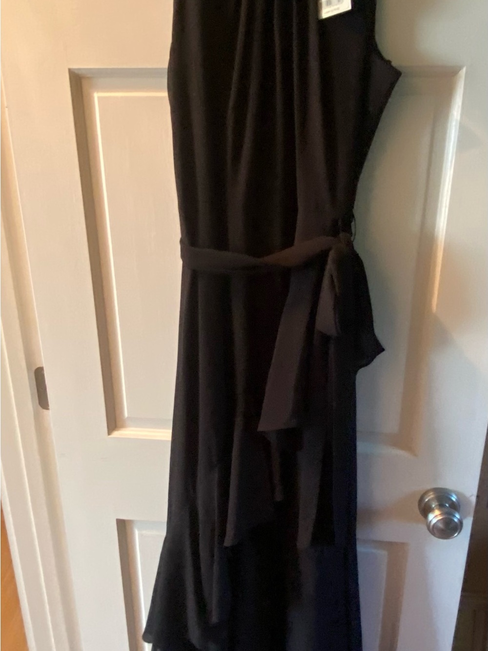 Alex Marie Black Sleeveless Belted Maxi Dress